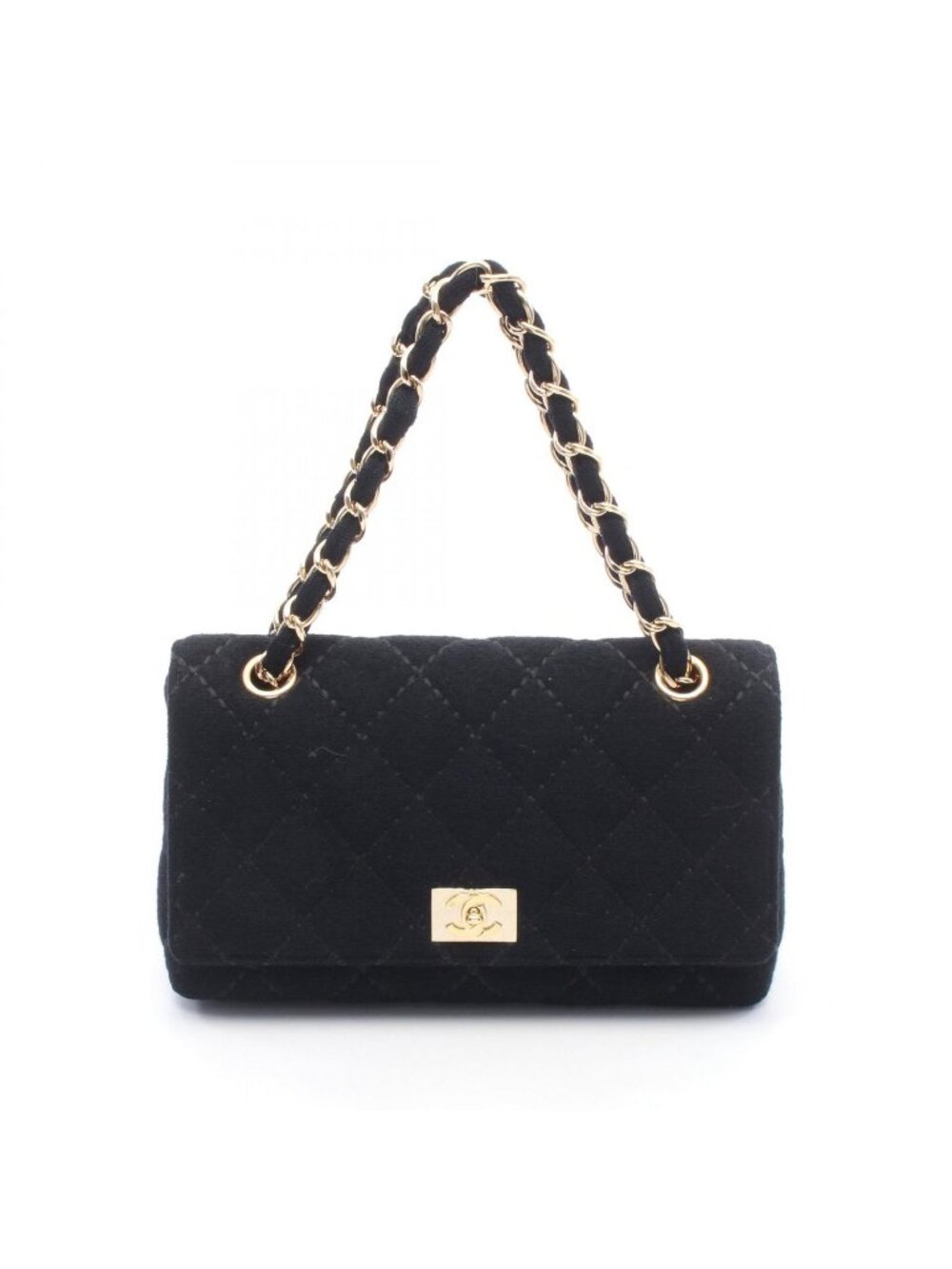 Chanel Handbag Wild Stitch Black Chain